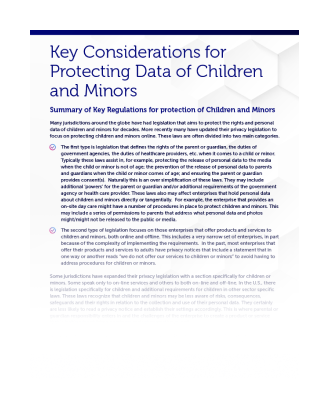 Key Considerations for Protecting Data of Children and Minors | TrustArc